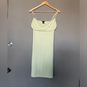 Bcbg Elegant Cream Spaghetti Strap Dress
